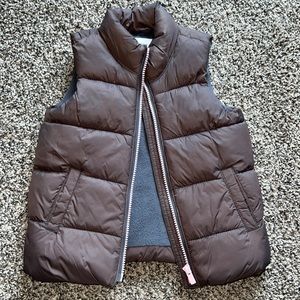 Brown old navy kids puffer vest